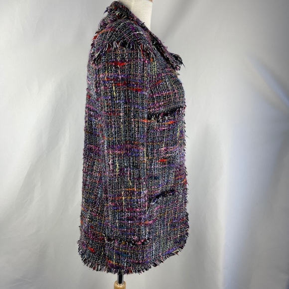 Chanel Rainbow tweed long fringe trim jacket - Picture 3 of 10